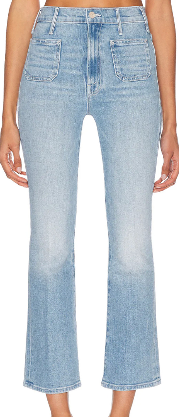 Mother Jeans The Hustler Patch Pocket Ankle Tune in Tune Out 25